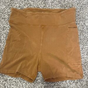 Free People Movement Biker Shorts Women's Tan Shorts